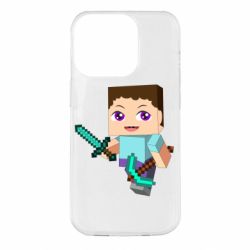 Чохол для iPhone 14 Pro Steve minecraft - PrintSalon