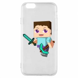Чохол для iPhone 6/6S Steve minecraft - PrintSalon