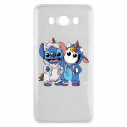 Чехол для Samsung J7 2016 Стич и единорог - PrintSalon