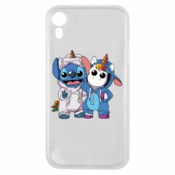 Чехол для iPhone XR Стич и единорог - PrintSalon