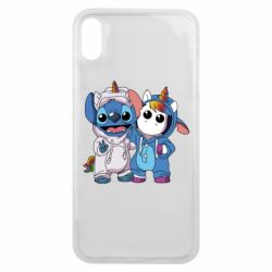 Чехол для iPhone Xs Max Стич и единорог - PrintSalon