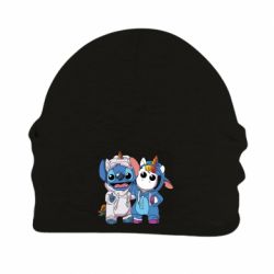 Шапка флисовая Стич и единорог - PrintSalon