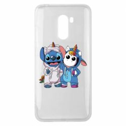 Чехол для Xiaomi Pocophone F1 Стич и единорог - PrintSalon