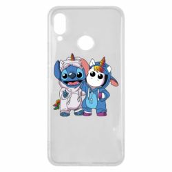 Чехол для Huawei P Smart Plus 2018 Стич и единорог - PrintSalon