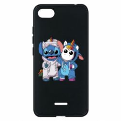 Чехол для Xiaomi Redmi 6A Стич и единорог - PrintSalon