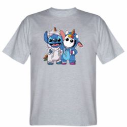 Мужская футболка Stedman Стич и единорог - PrintSalon