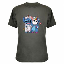 Камуфляжна футболка Стіч і єдиноріг