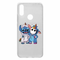 Чехол для Xiaomi Redmi 7 Стич и единорог - PrintSalon