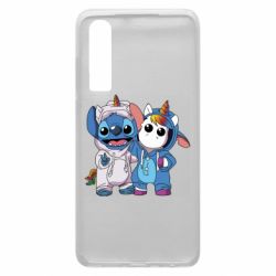 Чехол для Huawei P30 Стич и единорог - PrintSalon