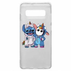 Чехол для Samsung S10+ Стич и единорог - PrintSalon