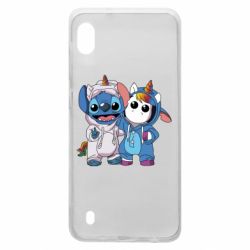 Чехол для Samsung A10 Стич и единорог - PrintSalon