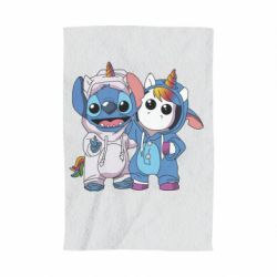 Полотенце с принтом Стич и единорог - PrintSalon