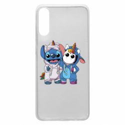 Чехол для Samsung A70 Стич и единорог - PrintSalon