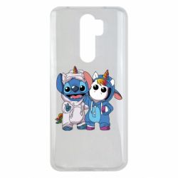 Чехол для Xiaomi Redmi Note 8 Pro Стич и единорог - PrintSalon