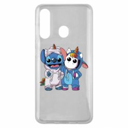Чехол для Samsung M40 Стич и единорог - PrintSalon