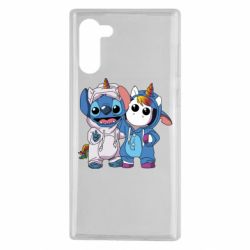 Чехол для Samsung Note 10 Стич и единорог - PrintSalon
