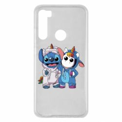 Чехол для Xiaomi Redmi Note 8 Стич и единорог - PrintSalon