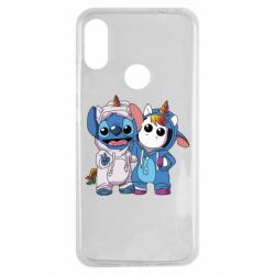 Чехол для Xiaomi Redmi Note 7 Стич и единорог - PrintSalon