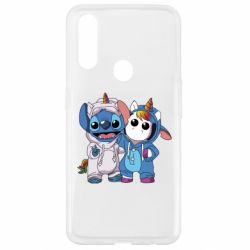 Чехол для Oppo A31 Стич и единорог - PrintSalon