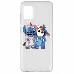 Чехол для Samsung A31 Стич и единорог - PrintSalon