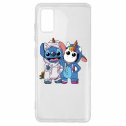 Чехол для Samsung A41 Стич и единорог - PrintSalon