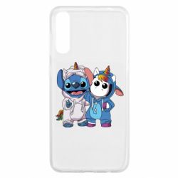 Чехол для Samsung A50 Стич и единорог - PrintSalon
