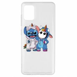 Чехол для Samsung A51 Стич и единорог - PrintSalon