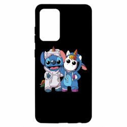 Чехол для Samsung A52 5G Стич и единорог - PrintSalon