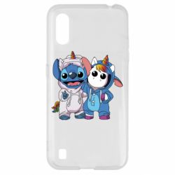 Чехол для Samsung A01/M01 Стич и единорог - PrintSalon