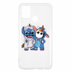 Чехол для Samsung M31 Стич и единорог - PrintSalon