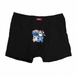 Трусы-боксеры Стич и единорог - PrintSalon