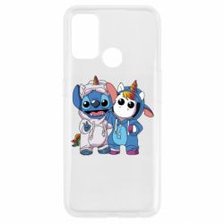 Чехол для Oppo A53/A32/A33 Стич и единорог - PrintSalon