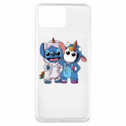 Чехол для Oppo A73 Стич и единорог - PrintSalon