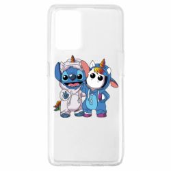 Чехол для Oppo A74 4G Стич и единорог - PrintSalon