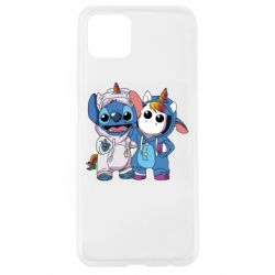 Чехол для Oppo A92s Стич и единорог - PrintSalon