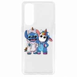 Чехол для Oppo Reno 4 Pro Стич и единорог - PrintSalon