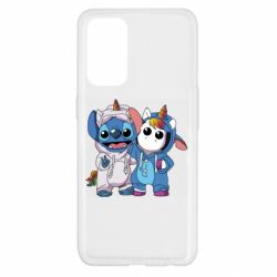 Чехол для Oppo Reno 5 4G Стич и единорог - PrintSalon