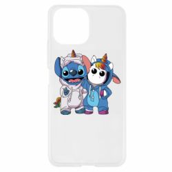 Чехол для Xiaomi Mi11 Lite Стич и единорог - PrintSalon