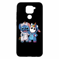 Чехол для Xiaomi Redmi Note 9/Redmi 10X Стич и единорог - PrintSalon