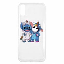 Чехол для Xiaomi Redmi 9a Стич и единорог - PrintSalon