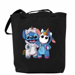 Эко-сумка Стич и единорог - PrintSalon