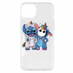 Чехол для iPhone 14 Plus Стич и единорог - PrintSalon