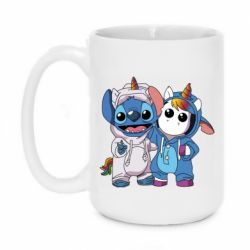Чашка 420ml Стич и единорог - PrintSalon