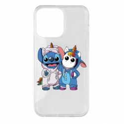 Чехол для iPhone 14 Pro Max Стич и единорог - PrintSalon