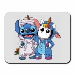 Коврик для мыши Стич и единорог - PrintSalon