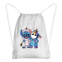 Рюкзак-мешок Стич и единорог - PrintSalon