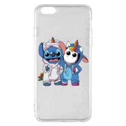 Чехол для iPhone 6 Plus/6S Plus Стич и единорог - PrintSalon