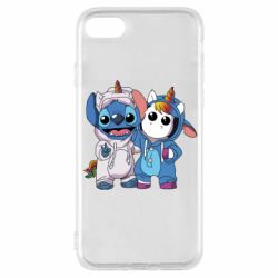 Чехол для iPhone 7 Стич и единорог - PrintSalon