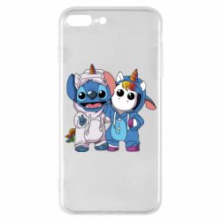 Чехол для iPhone 7 Plus Стич и единорог - PrintSalon