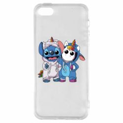 Чехол для iPhone5/5S/SE Стич и единорог - PrintSalon
